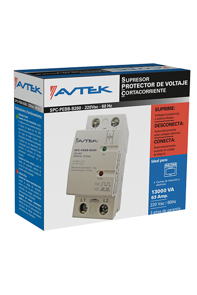 Protector de Voltaje para cocinas eléctricas y de inducción, 220 VAC - SPC-PEBB-B260 - Imagen 2