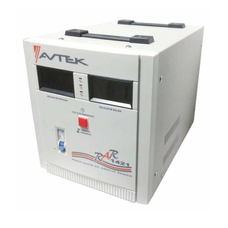 AVTEK RAR-1421 – Regulador automático 1400 VA / 700 W, 4 tomas, salida 110 V AC