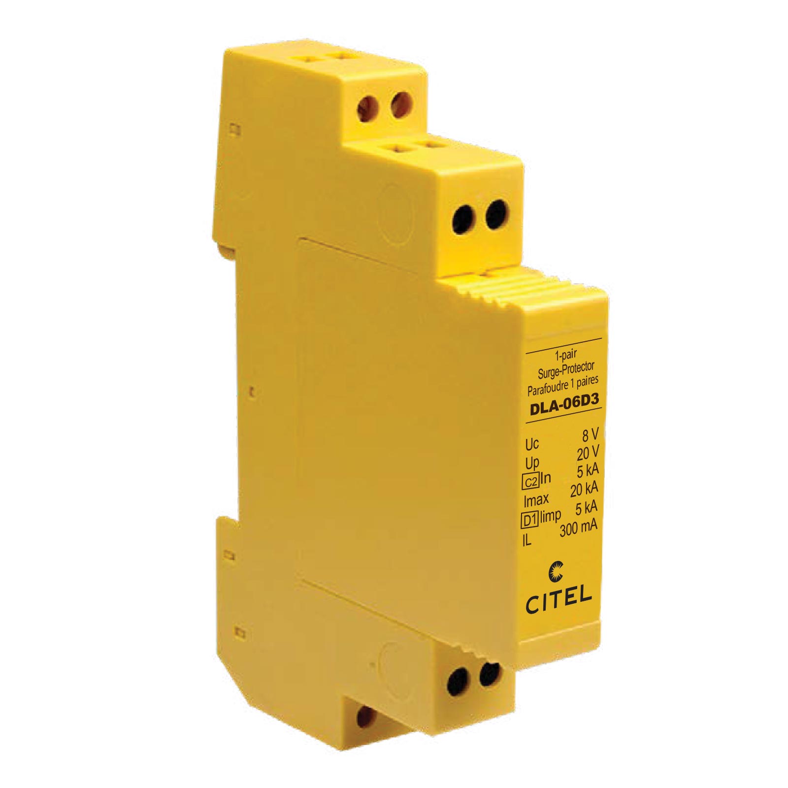 CITEL DLA-06D3 – Protector de sobretensión Tipo 2, trifásico 3P, 275 V AC