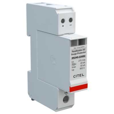 CITEL DS240-220DC – Protector de sobretensión Tipo 2 para sistemas DC, 220 V, 2 polos, módulos enchufables