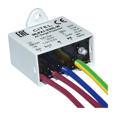 CITEL MLPX1-230L-W – Protección compacta para luz de Clase 1