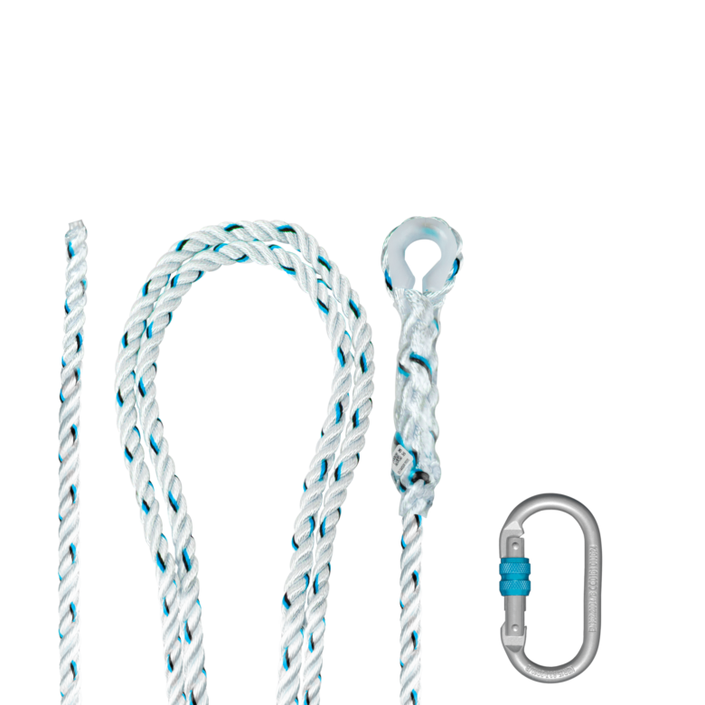 Irudek Cobra 14 mm — Cuerda torcida con mosquetón, de 10 a 50 m