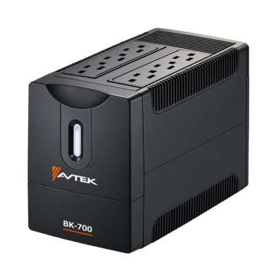 Avtek UPS-BK-700 — UPS interactiva con regulador de voltaje, 700 VA / 350 W, 8 tomas, 120 VAC