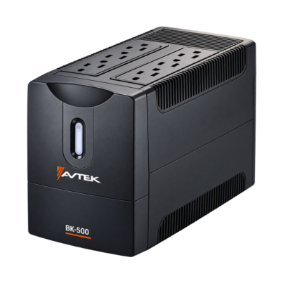 Avtek UPS BK 500 — UPS interactiva con regulador de voltaje, 500 VA / 250 W, 8 tomas, 120 VAC