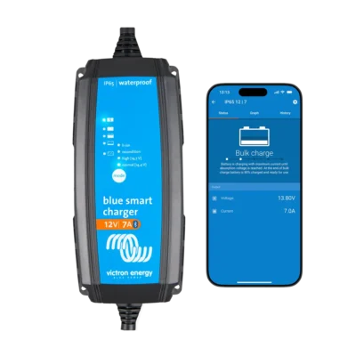 Victron Blue Smart IP65 24/8 120V — Cargador de baterías inteligente 24 V 8 A con Bluetooth, a prueba de agua y polvo