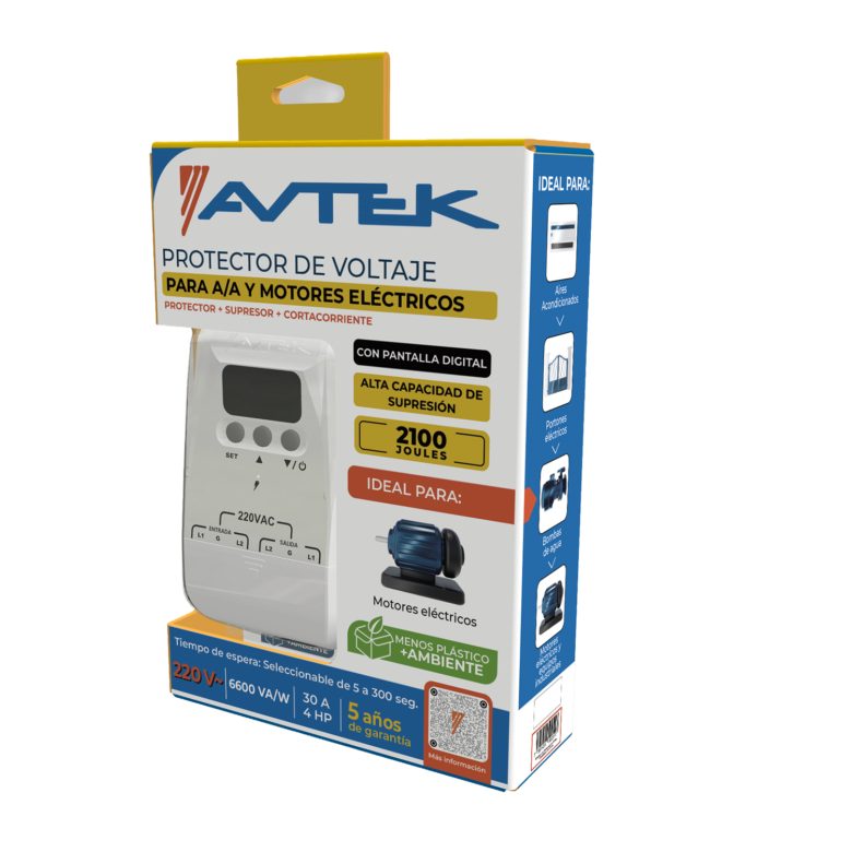Avtek PBAS-B230-LED — Protector de voltaje con pantalla digital y alta supresión para A/A y motores, 220 VAC, con borneras — foto 2